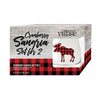 Stemless Sangria Glass Set for Two Moose Plaid
