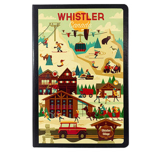 Whimsical Retro Whistler Winter Cover Journal