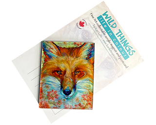 Acrylic Magnet Fox Surrounded By Flowers