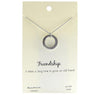 Necklace Friendship  Engraved Circle Charm