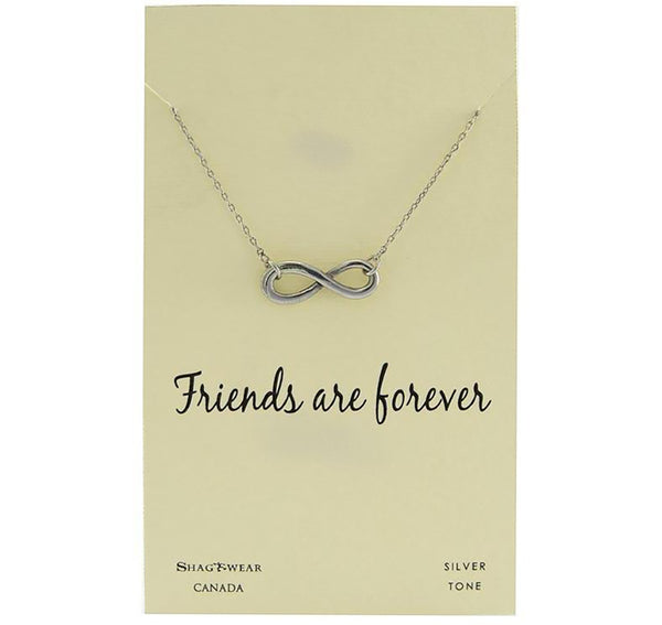 Friends Forever Infinity loop Charmed Necklace 
