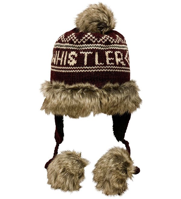 Fur Pom & Brim Knitted 