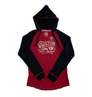 Women's Black Sleeve & Hood,  Red Torso 