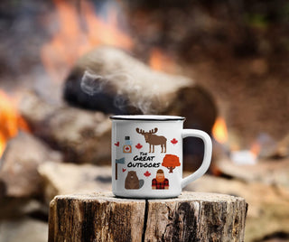 Mug Ceramic Moose Bear Maple Lumberjack