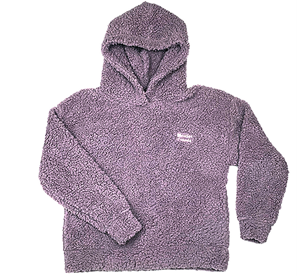 Muave Color  Ladies Whistler  Embroidered  Teddy Fleece Hooded Sweater