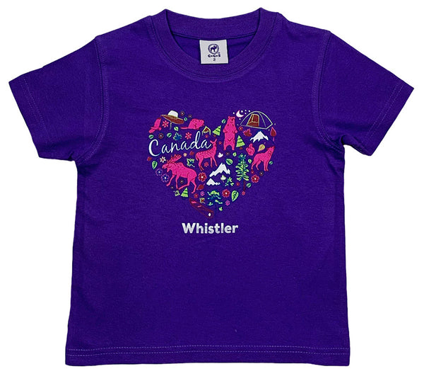 Canadian Wildlife Heart Collage Tee