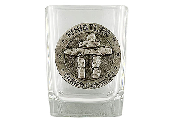 Shot Glass Inukshuk Pewter Embellished 