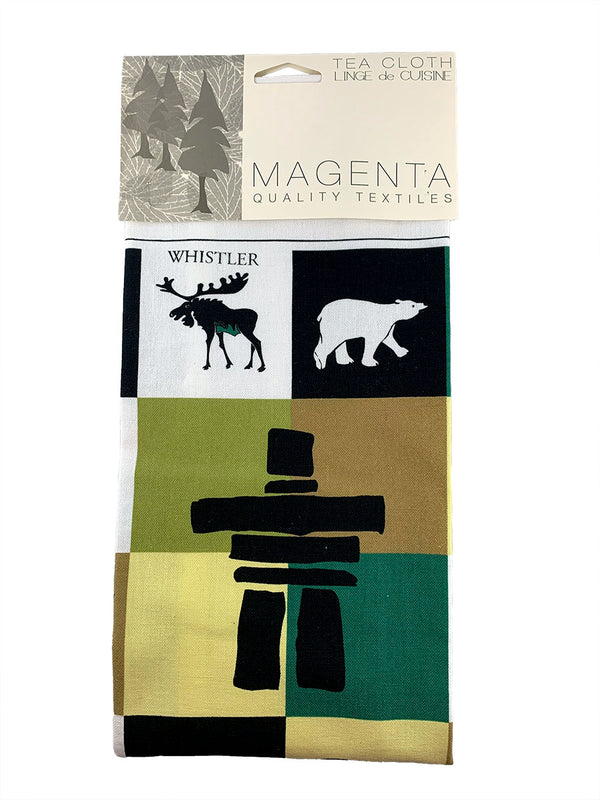 Tea Towel Inukshuk Black Bear Moose