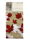 Tea Towel Red and White Maple Leaves