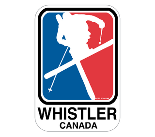 Whistler Canada League Skier Bumper Sticker