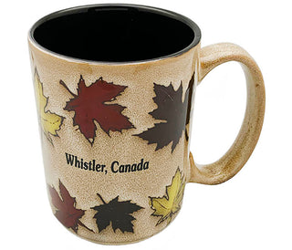 Glazed Maple Leaves Mug Whistler Canada  Name Dropp