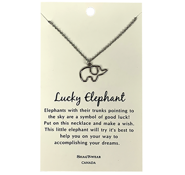 Cute Lucky  Elephant Charmed Necklace