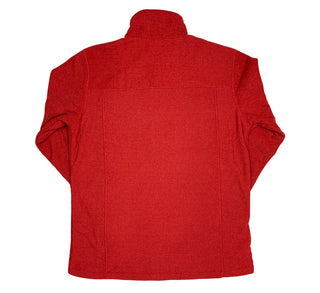 Men's Red Jacket Fleece with Mountain And  Maple Leaf Embroidered