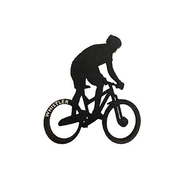 Wooden Mountain Biker  Cut-out add on Element  