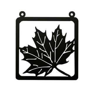 Square Framed Maple Leaf Iron Cut-out Wall Art