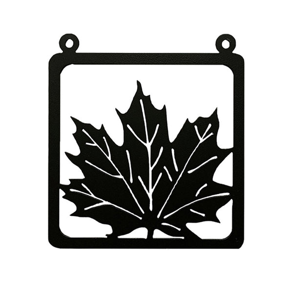 Square Framed Maple Leaf Iron Cut-out Wall Art