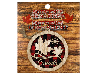 2D Canadian Plaid Ornament