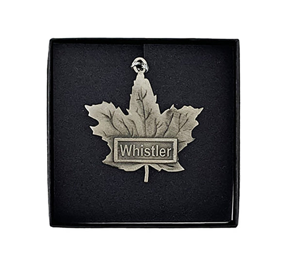 Ornament Maple Leaf Pewter 