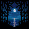 Moon Over Water Wooden Wall Art Plaque 4