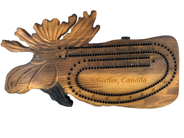 Moose Cribbage Board