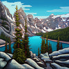 Moraine Lake Wooden Wall Art Plaque 4