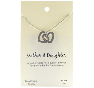 Double Heart Charmed Mother Daughter Necklace Necklace