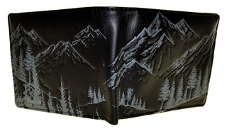 Mountains Billfold Black Wallet