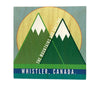 Double Mountains  Print   Reclaimed Wood  Coaster