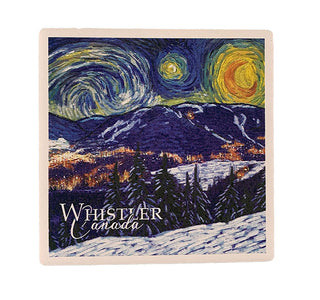 Starry Night Whistler Version Ceramic Coaster