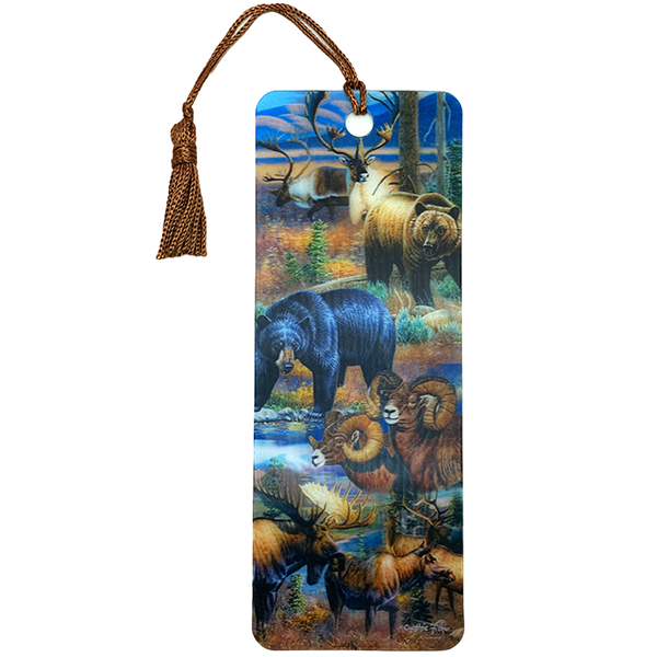 Northern Wildlife  3D Bookmark with Tassel