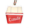 Snowy Red Gondola with Skis' Ornament with Canada  Engraved