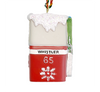 Snowy Red Gondola with Skis' Ornament with Whistler Engraved