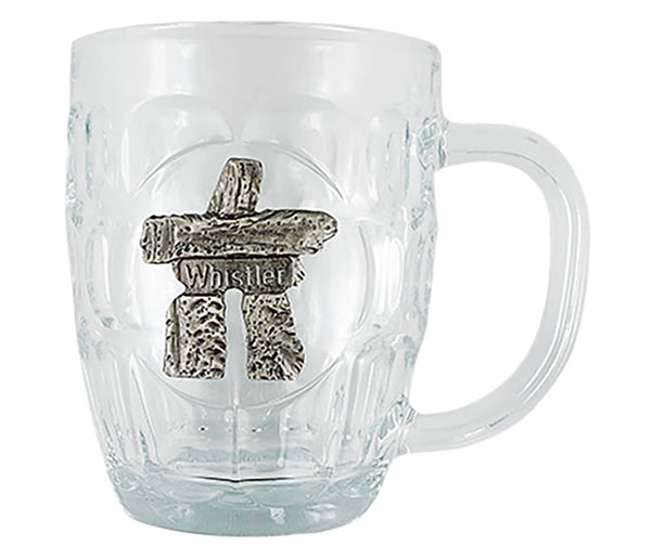 Beer Mug Inukshuk Pewter Embellished 