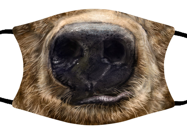 15cm x 12cm Bear Snout Face  Mask