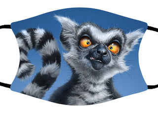 15cm x 12cm Ringtail Lemur Face Mask