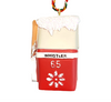 Snowy Red Gondola with Skis' Ornament with Whistler Engraved