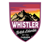 Whistler British Columbia  Crest Shape Bumper Sticker
