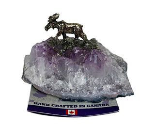 Amethyst Cluster with Moose