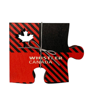 Plaid Puzzle Coaster Maple Laser Cut 