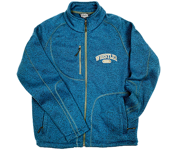 Right Chest Whistler Embroidered Heathered Grey Performance Jacket