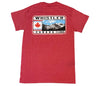 Men's   Heather Red Full Back  & Front  left Chest  Print T-shirt