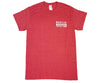 Men's Heather Red Left Chest  and Full Back Graphic 