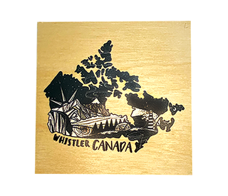 BC  Map  Reclaimed Wood Coaster