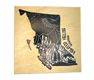 BC  Map  Reclaimed Wood Coaster