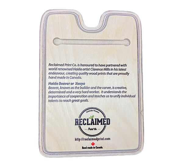Back of Plaque Haida Beaver Wooded Wall Plaque 5