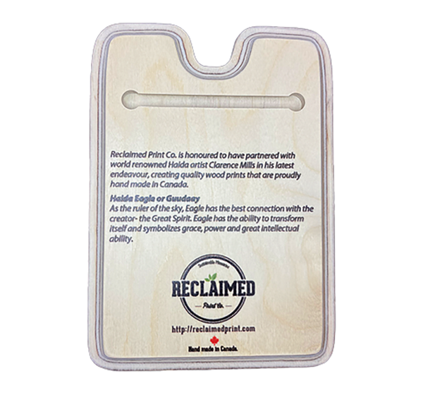 Back of Haida Eagle Wooded Wall Plaque 5