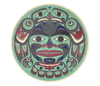 Haida Moon Print Wood Wall Plaque