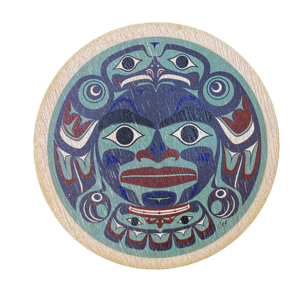 Haida Moon Wood Sticker
