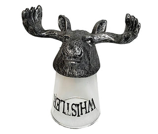 Upside Down Moose Pewter Shot Glass