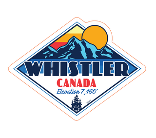 Whistler Diamond Shape  Bumper Sticker